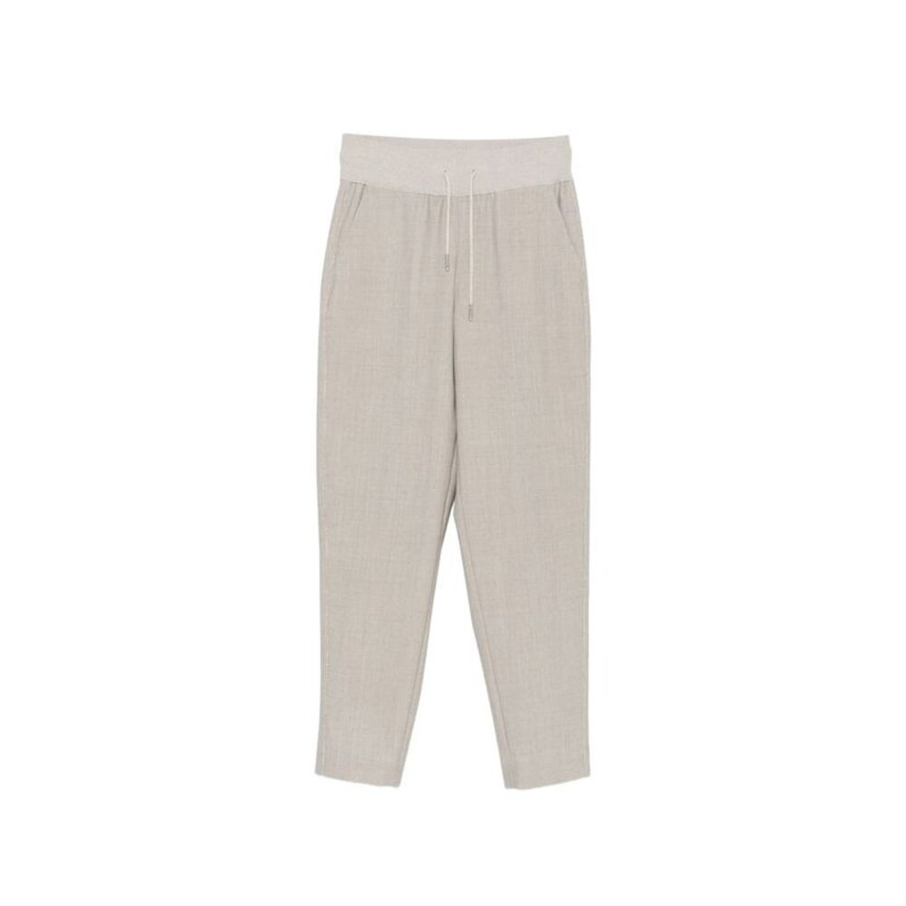 Panicale Cashmere Grey Trousers - Tapered Trousers Women